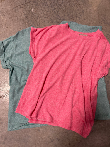 Soft Melonge Short Sleeve Top