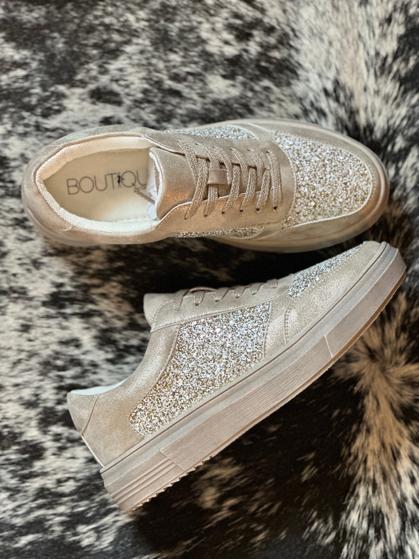 Gold Metallic Sneakers