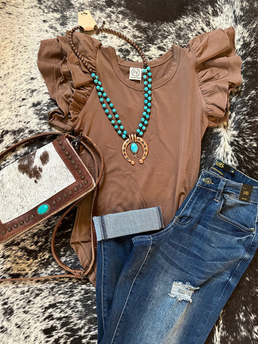 Ruffle Sleeve Bodysuit