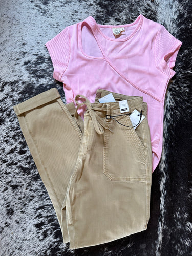 High Waisted Cuffed Jogger