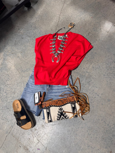 Dolman short sleeve sweater