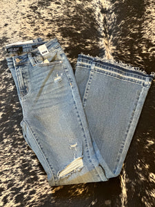 Mid-Rise Destroy & Released Hem Bootcut