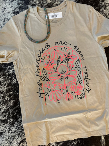 'His Mercies' Puff Ink T-shirt