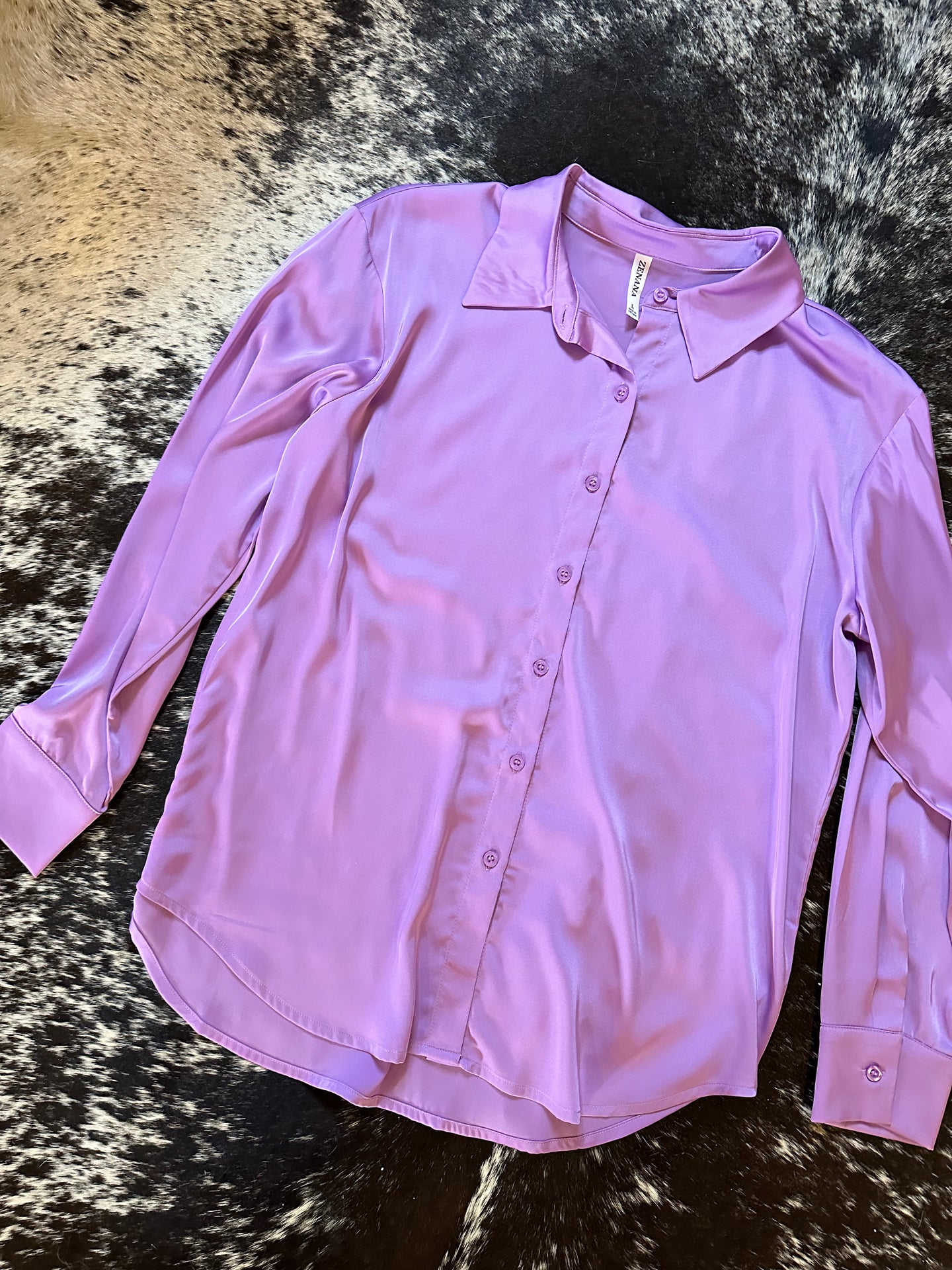 Satin Charmeuse Button Up