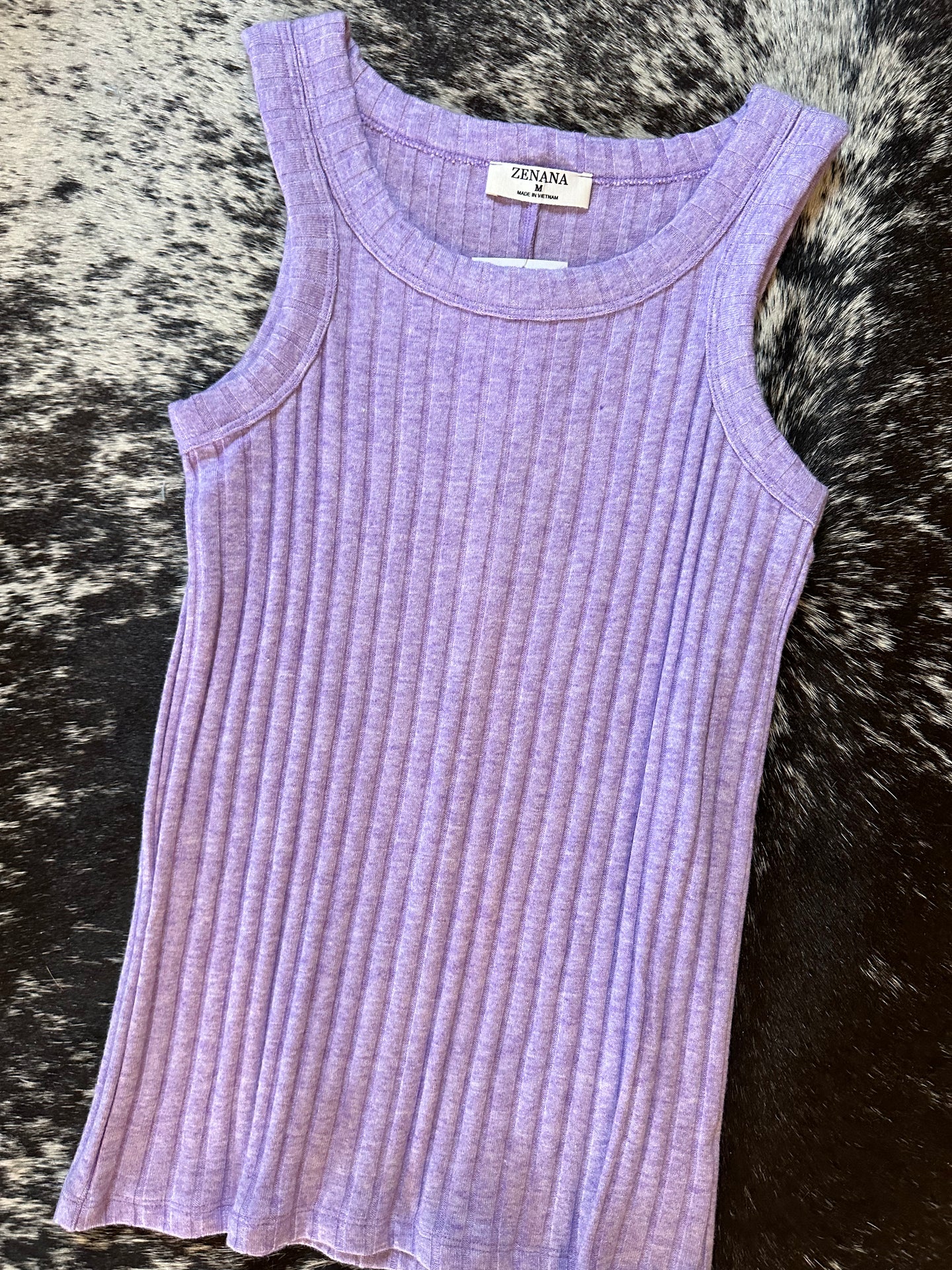 Ribbed Scoop Neck Top