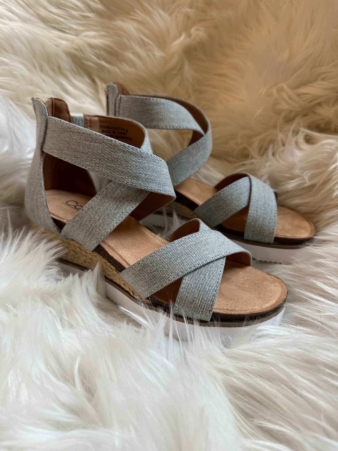 Double Dutch Denim Wedges