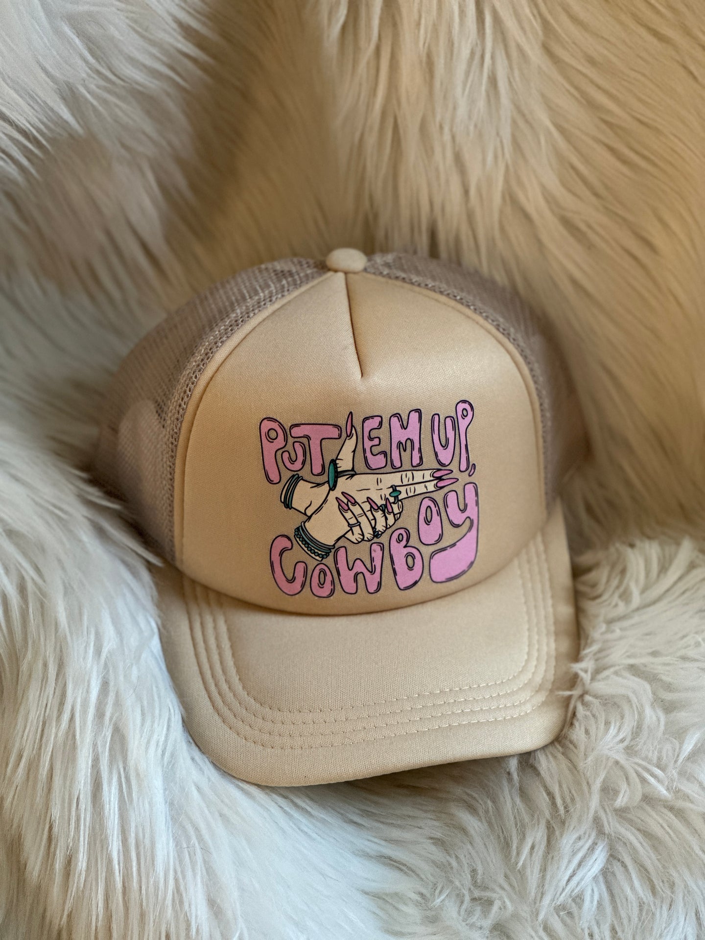 'Put 'Em Up Cowboy' Trucker Hat