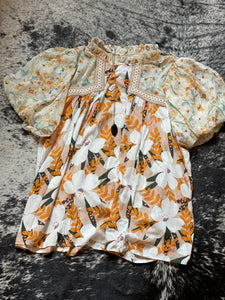 Mustard Mix Floral Top