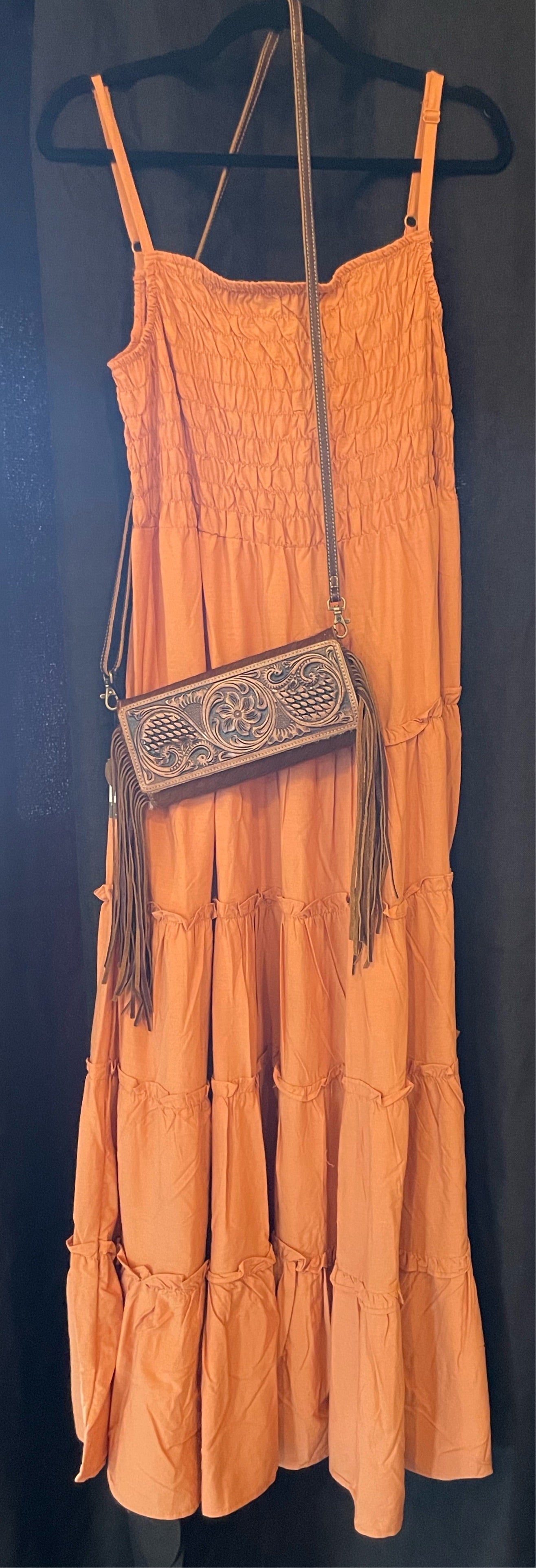 Woven Smocked Cami Maxi Dress