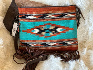 American Darling Hand-Tooled Leather Crossbody