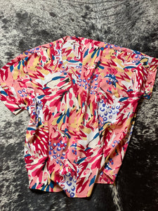 Pink Multi Pattern Boxy Top