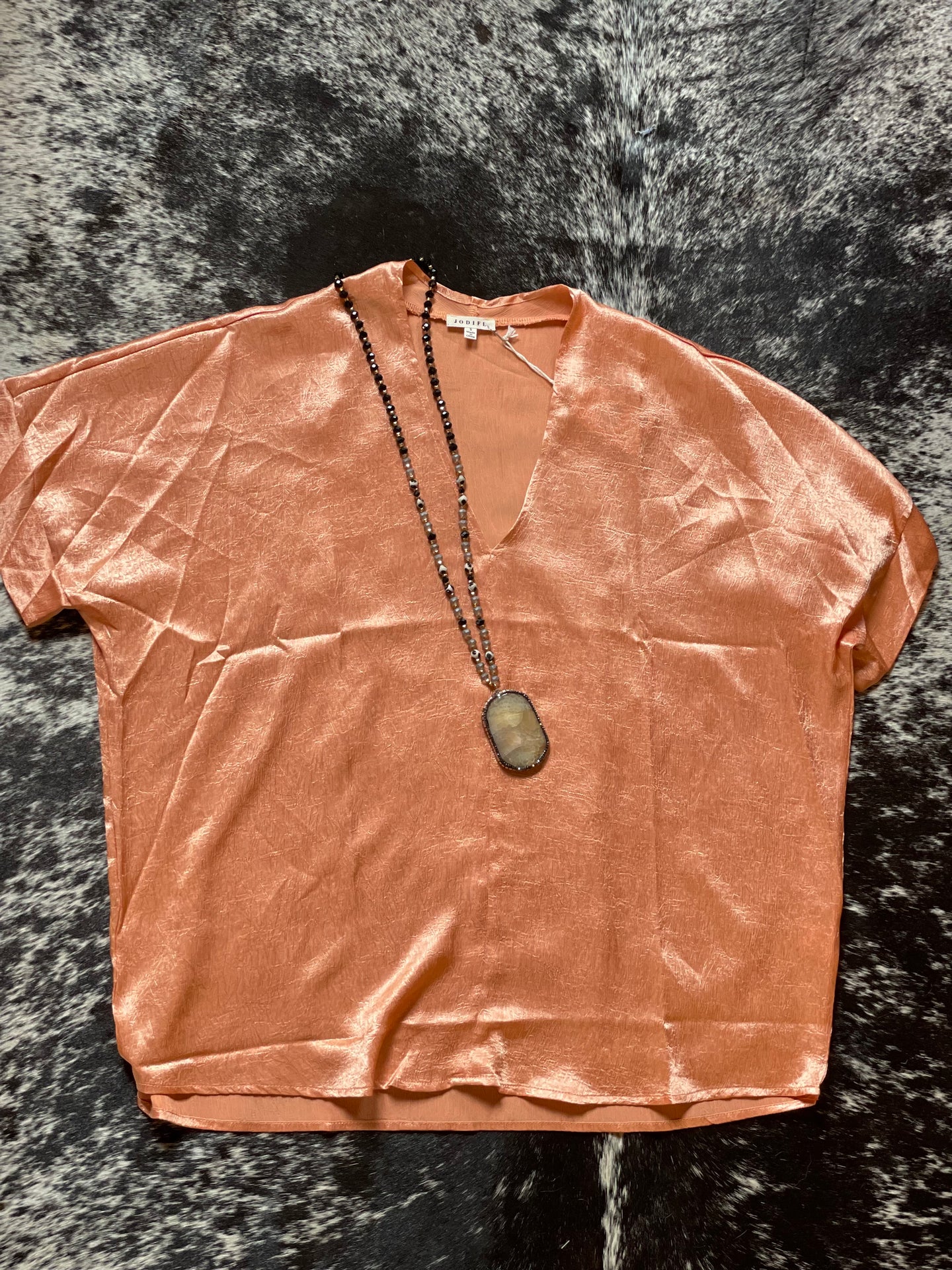 Salmon Boxy Top