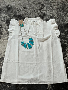 White Sleeveless Top