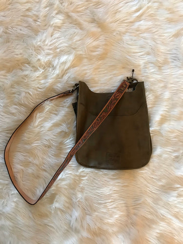 American Darling Olive Green Leather Purse