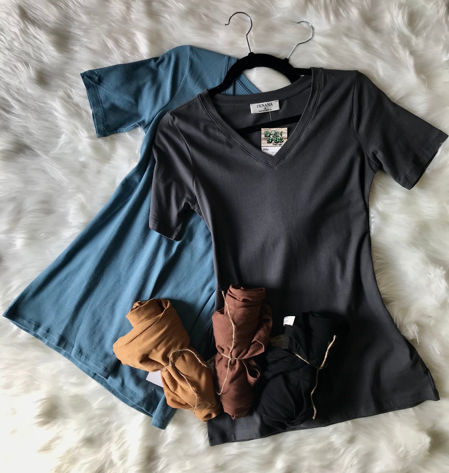 Cotton V-Neck Short Sleeve Basic