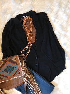 Oversized Raw Edge Shirt