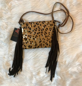 Leopard Leather Handbag by American Darling